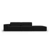 SOFA Jodie aus strukturiertem Stoff schwarz 3 Sitzplätze - Schwarz, Textil (102/70/262cm) - Micadoni