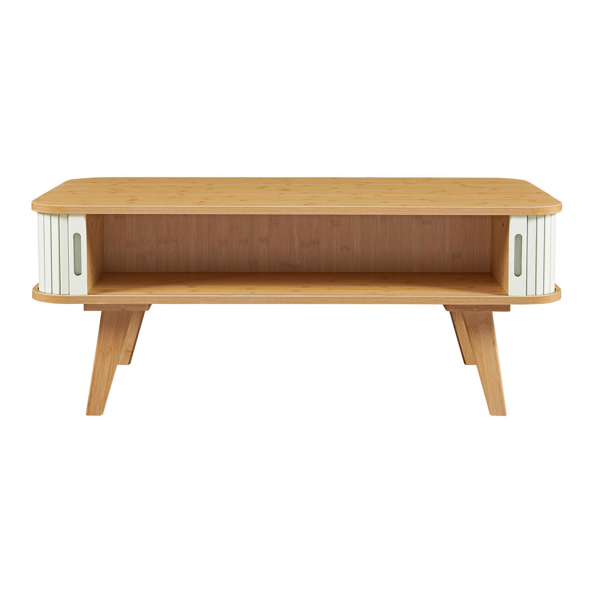 COUCHTICH Tysvær 100/50/40 cm - Creme, Holz/Holzwerkstoff (50/100/40cm) - [en.casa]