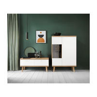 WOHNZIMMER Set 2-tlg. – Primo – Weiß / Sonoma Eiche - Weiß, Holzwerkstoff (107/50/40cm) - hi-markt