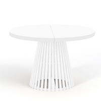 ESSTISCH runder ausziehbarer Tisch für Esszimmer DOVER 90 / 190 cm, Farbe: Weiß - Weiß, Holz (190/90/77cm) - Dekori_Interiors