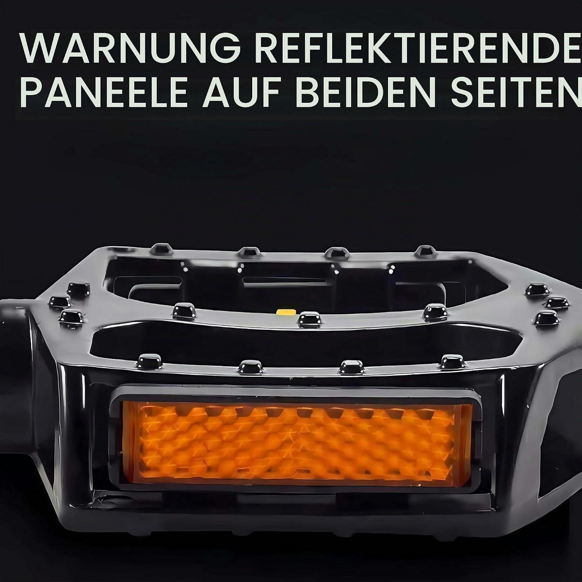 FAHRRADPEDALE Aluminium Schwarz mit Reflektoren - Schwarz, Metall (10/1.5/11cm)