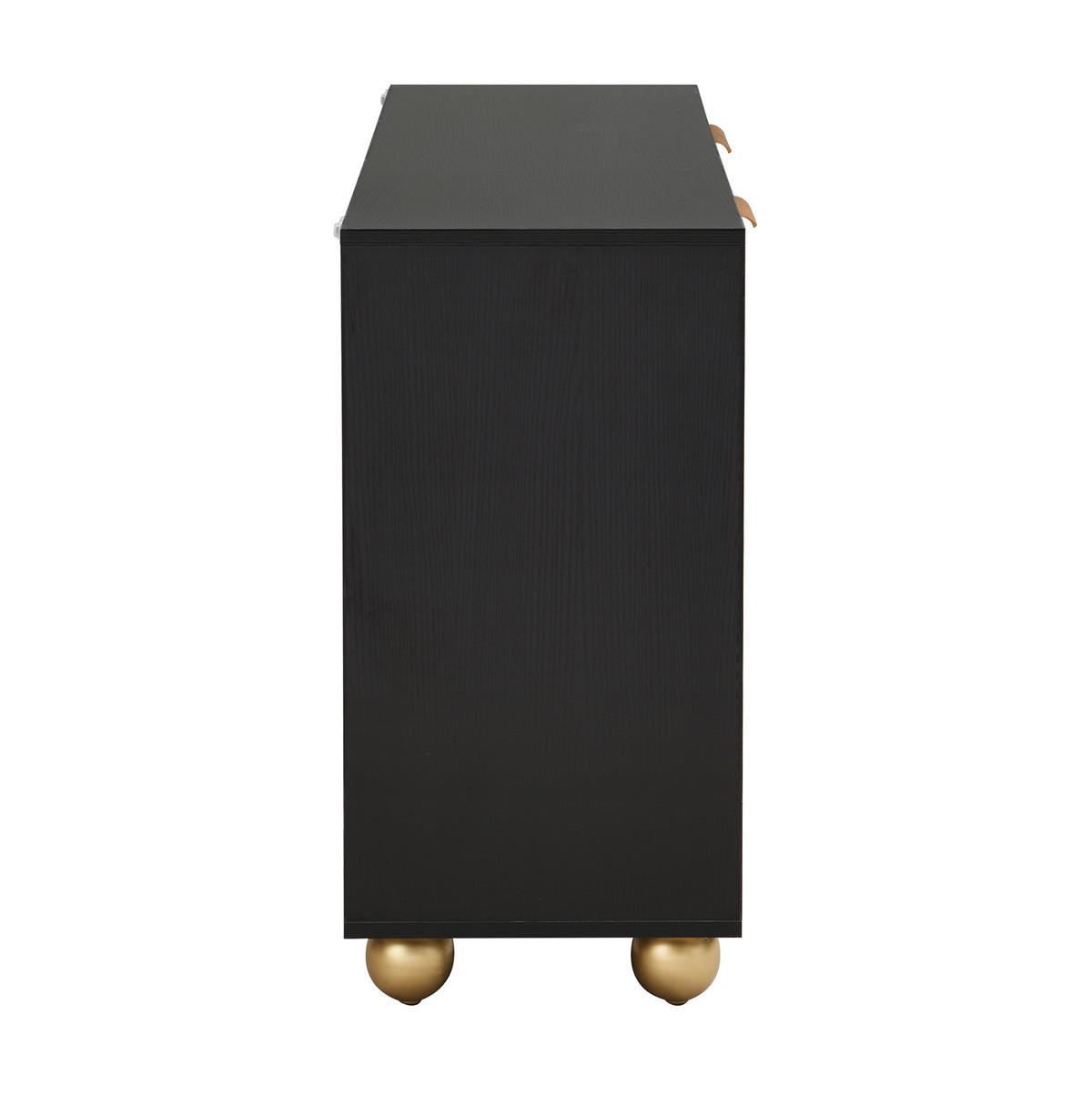 SIDEBOARD 120/35/71,5 cm in Schwarz mit 4 Türen und verstellbaren Innenböden - Schwarz, Holzwerkstoff (120/71.5/35cm) - Flora Grace