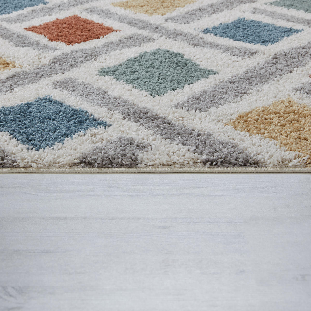 TEPPICH Marokkanisch-Design, mit Diamantmuster MERSEY RUBY, Multi 200x290 cm - Multicolor, Textil (200/290cm) - KADIMA DESIGN