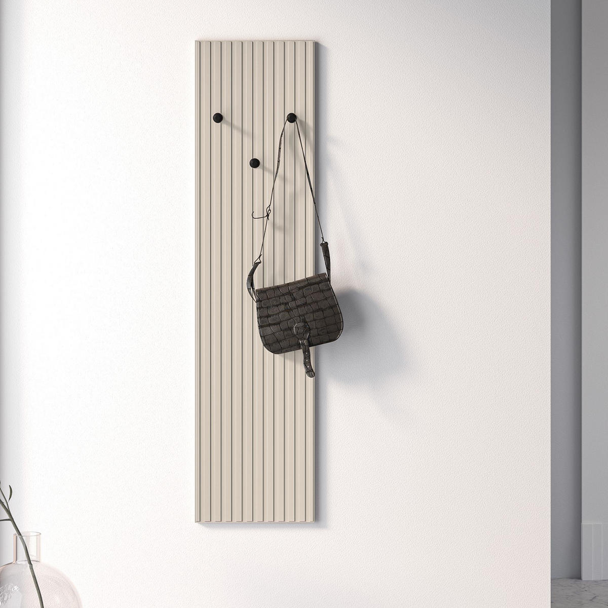 GARDEROBENPANEELE DROMA,Creme - Creme, Holzwerkstoff (34/137/2cm) - KONSIMO®