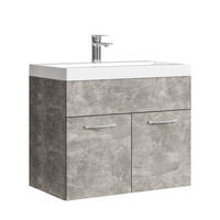 BADMÖBEL-SET Montreal 2 Teile Beton Grau - 60 x 35 x 51 cm - Grau, Holz (60/51/35cm) - Badplaats