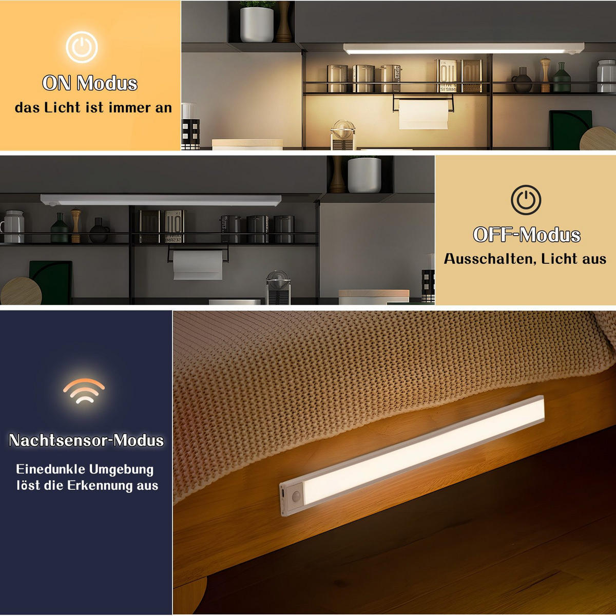 LED-UNTERBAULEUCHTE Bennett II 40/4/1cm - Silberfarben, Metall (40/4/1cm) - Nettlife