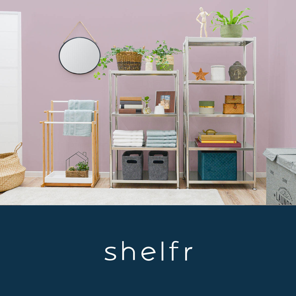 EDELSTAHL-REGAL 74x41x109 bis 160kg inkl. 4 Ebenen - Silberfarben, Metall (41/109/74cm) - shelfr