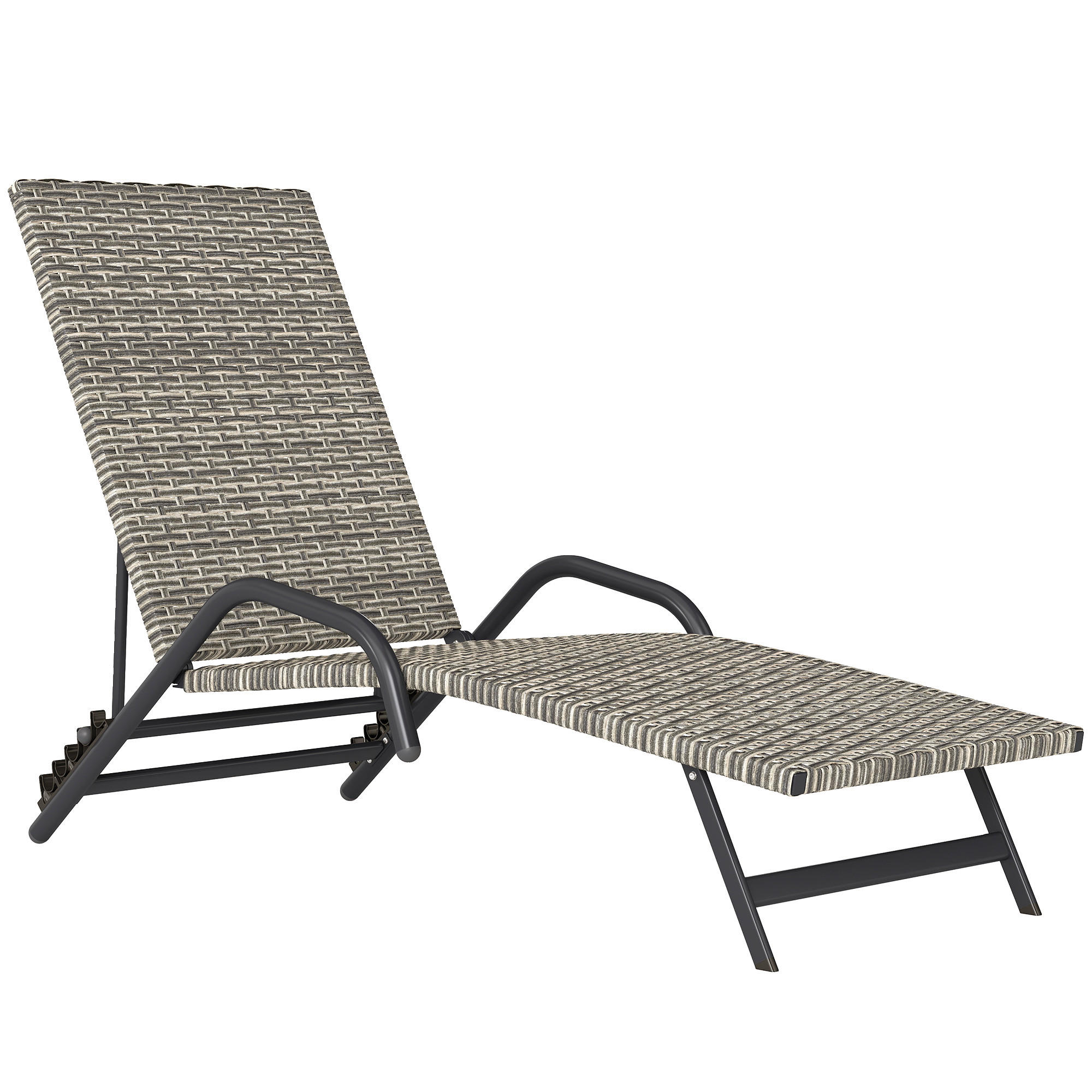 SONNENLIEGE DE-13633 4-fach verstellbar, S-Form Braun - Braun, Metall (62/96/156cm) - ComfortXL