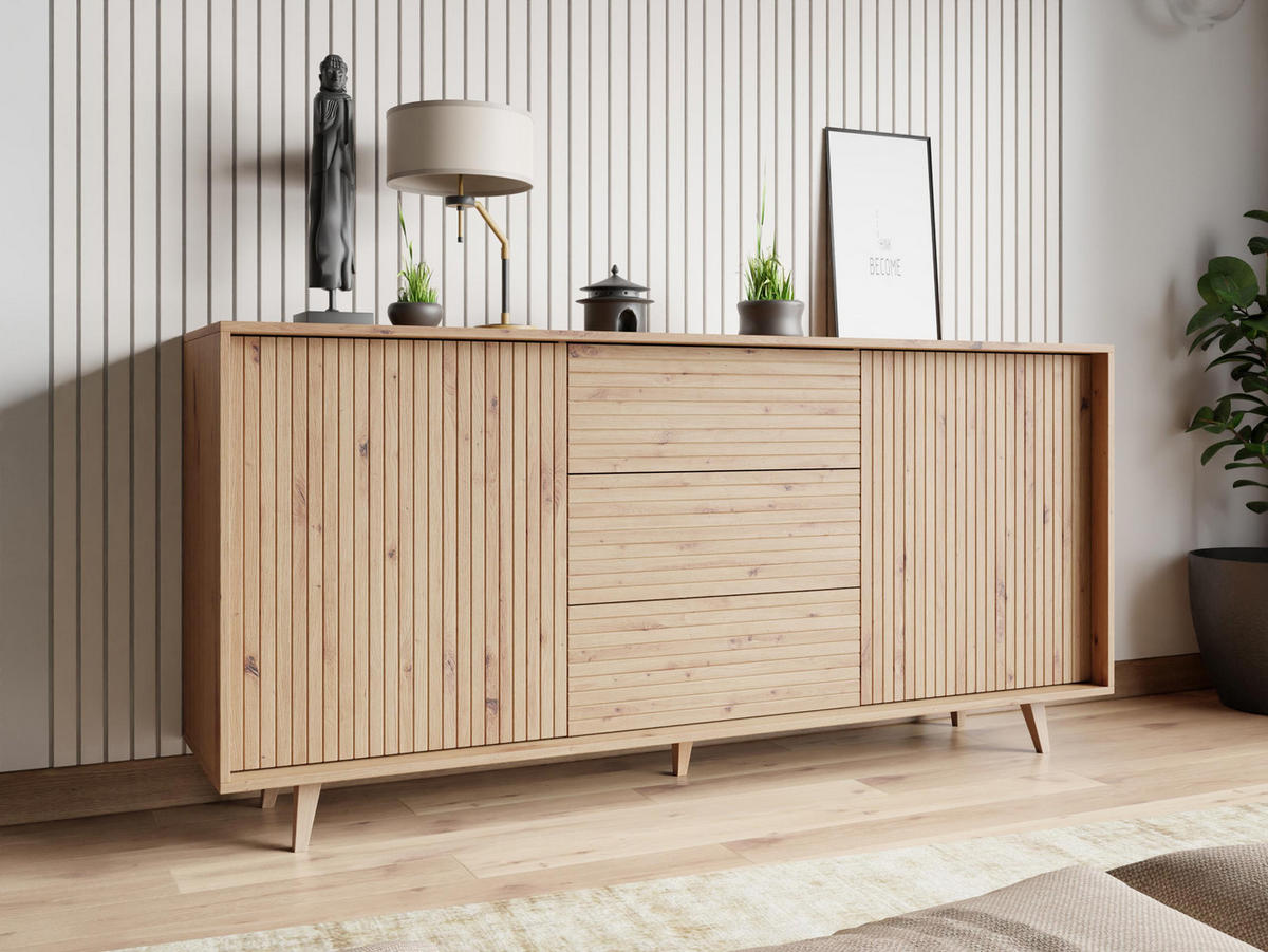 KOMMODE Ferido - Beige, Holzwerkstoff (180/84/40cm) - MIRJAN24