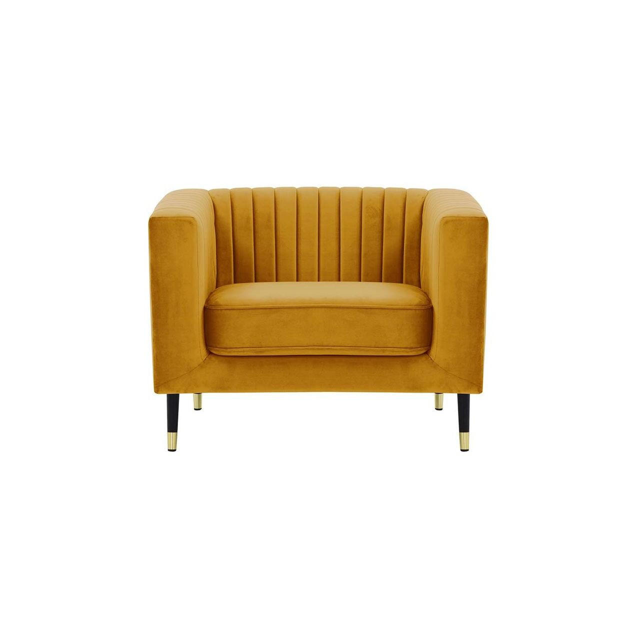 SESSEL Slender-Velluto 8 - Gelb, Holz/Textil (99/71/83cm) - SLF24
