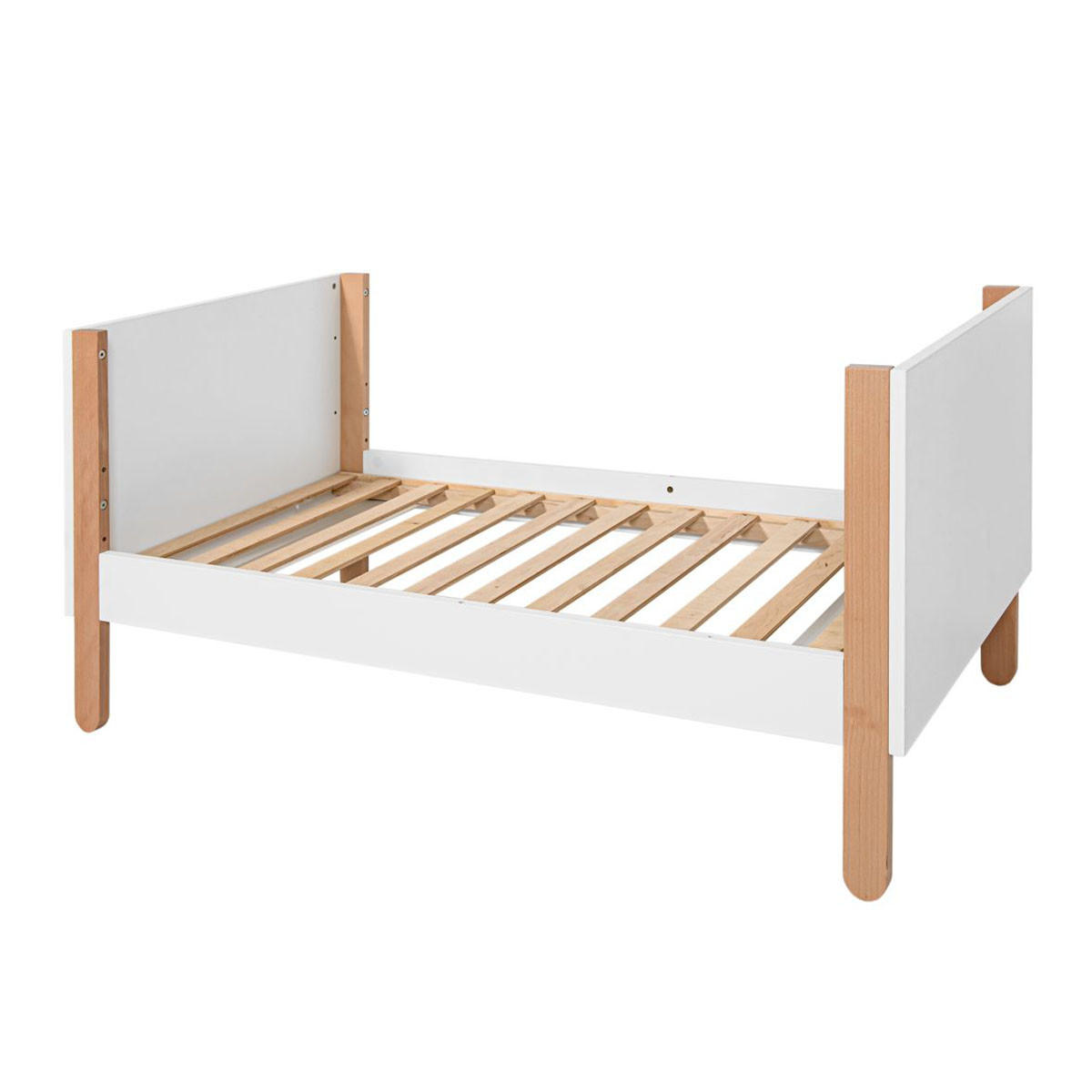 GITTERBETT 60/120 Laurie Weiß und Holz - Weiß, Holzwerkstoff (60/120cm) - Petits-meubles