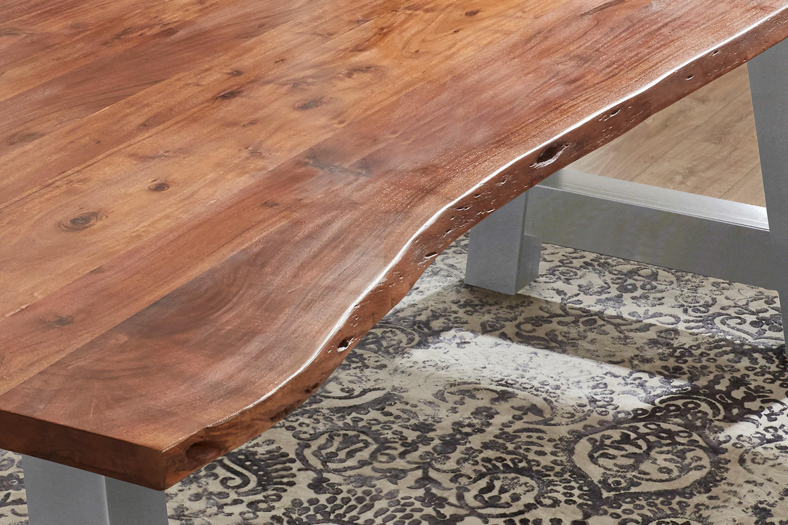 Thumbnail - SAM Esstisch, Braun, Holz, Echtholz,Akazie, Rechteckig,Quadratisch, A-Form, 260x77x100 cm, Esszimmer, Tische, Esstische