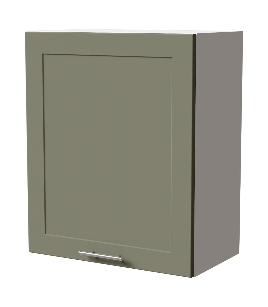 HÄNGESCHRANK Oslo W2/60 Weiß / Reed Green Matt 60 / 32,5 / 72cm - Weiß/Grün, Holz/Holzwerkstoff (60/72/32.5cm) - Feldmann-Wohnen