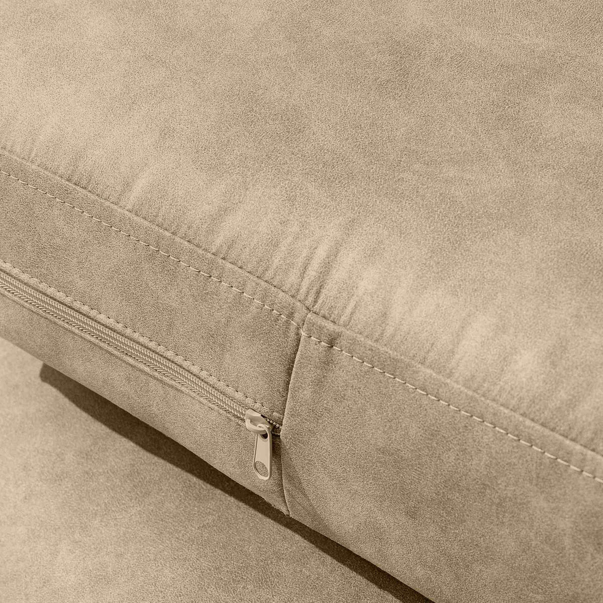 3-SITZER-SOFA GRAVO Chesterfield, Kunstleder - Wengefarben/Creme, Leder/Holz (202/72/95cm) - KONSIMO®