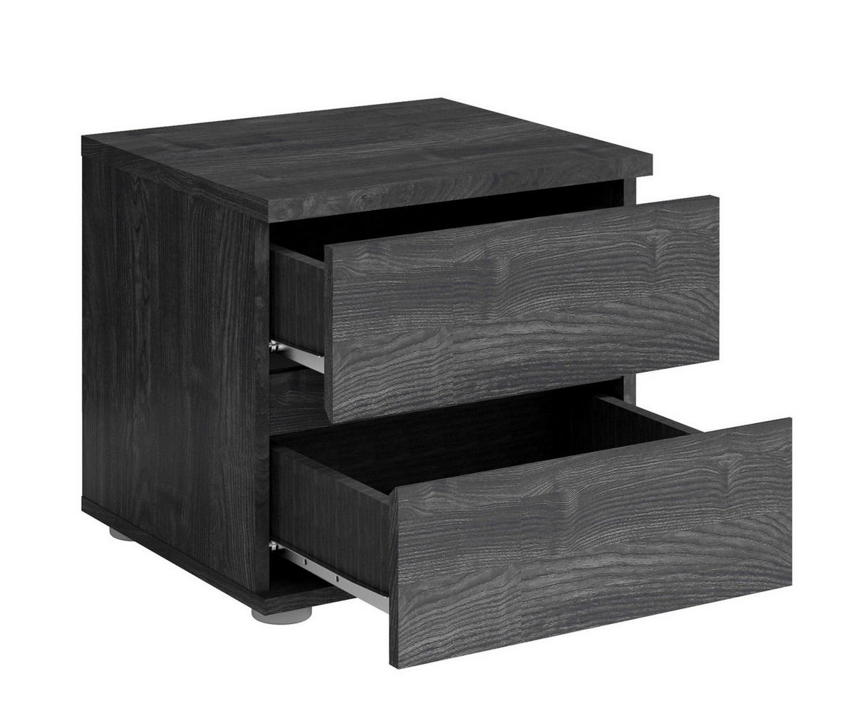NACHTTISCHE Portland Esche Schwarz 47/43/41 - Schwarz, Holzwerkstoff (47/43/41cm) - RAUMHIRSCH FURNITURE