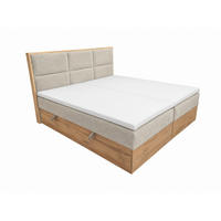 BOXSPRINGBETT Loly 140x200 cm H4 Taschenfederkern Beige - Beige, Textil (140/200cm) - KS Home Concept