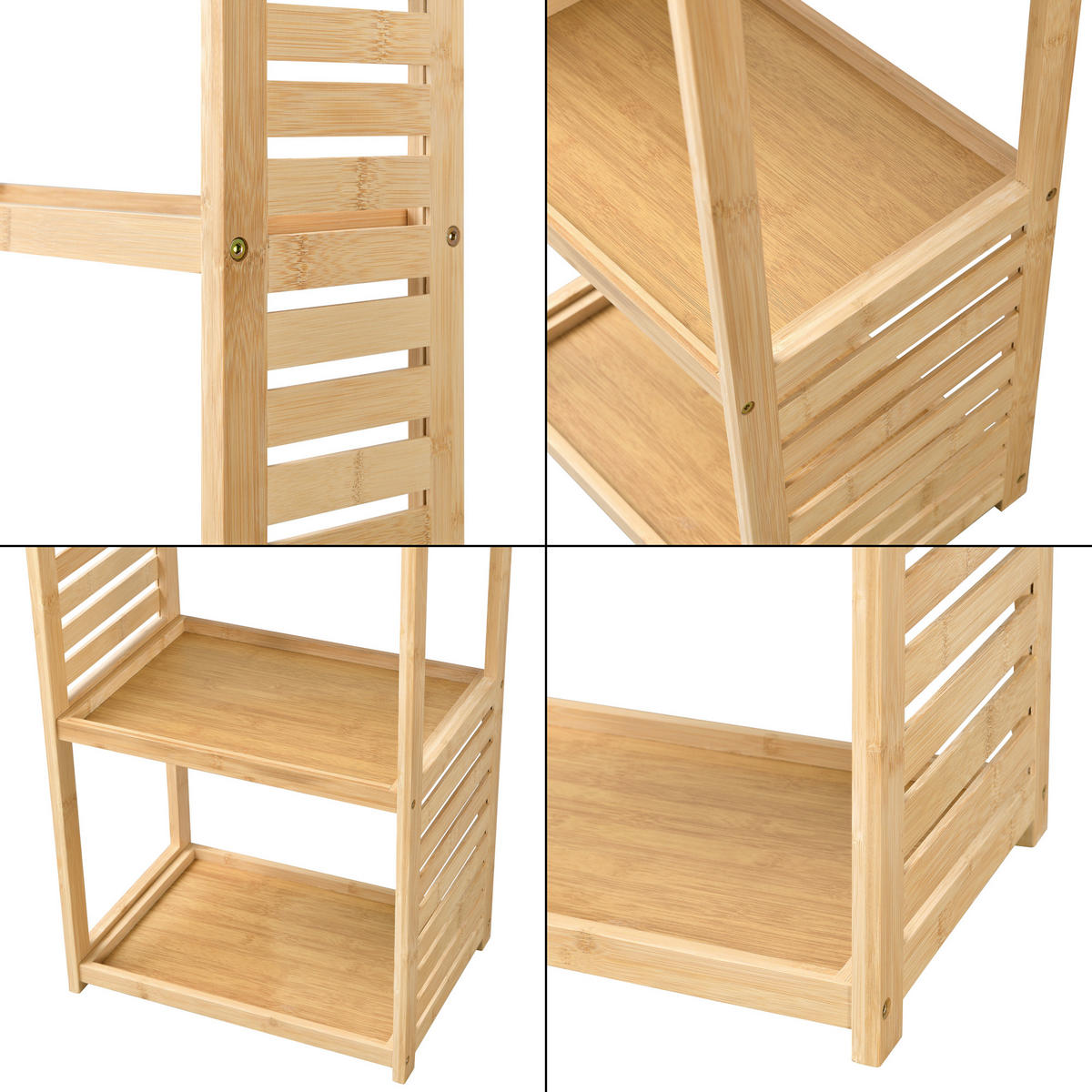 BADEZIMMERREGAL Forssa - Naturfarben, Holz (42/165/28cm) - [en.casa]