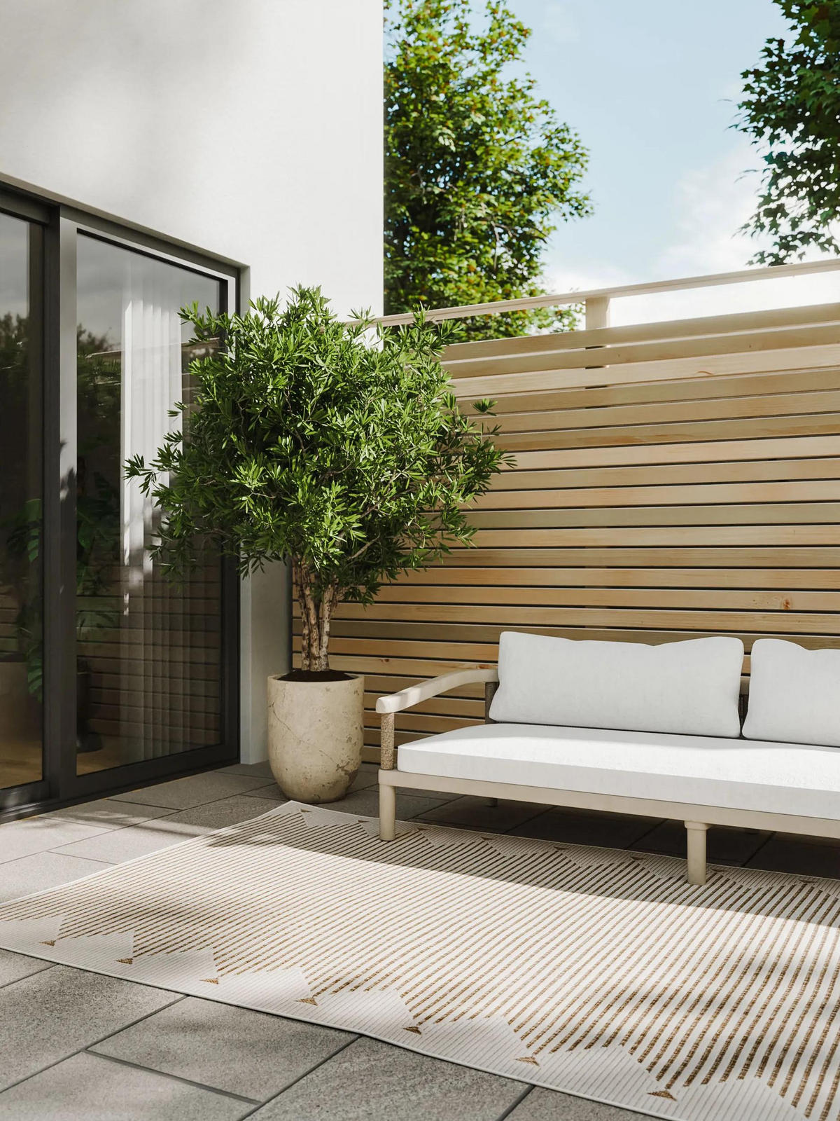 OUTDOORTEPPICH Kaleo Cream/Beige 160x230 cm - Creme, Kunststoff (160/230cm) - benuta