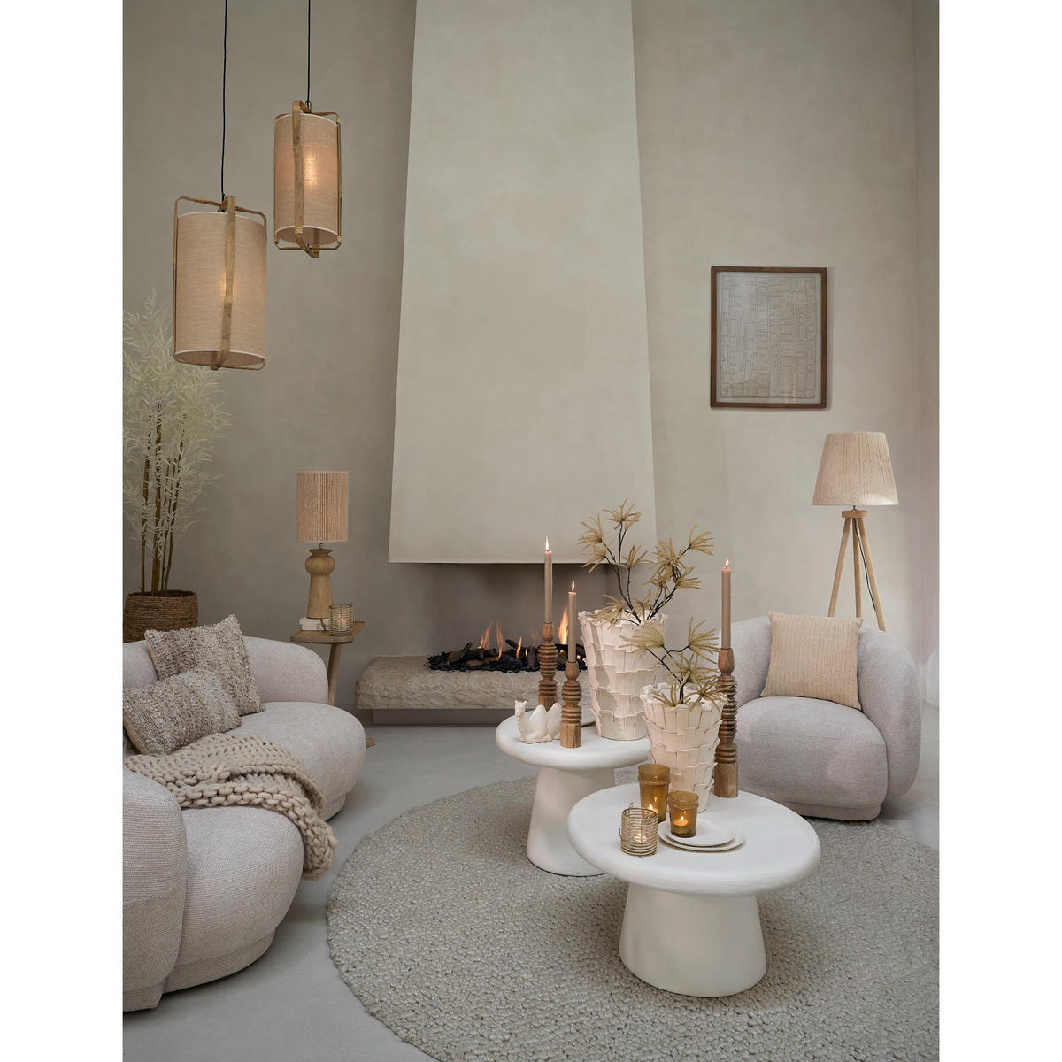 LAMPENFUSS Baglio Braun 17/17/35 cm - Braun, Holz (17/17/35cm) - Light & Living