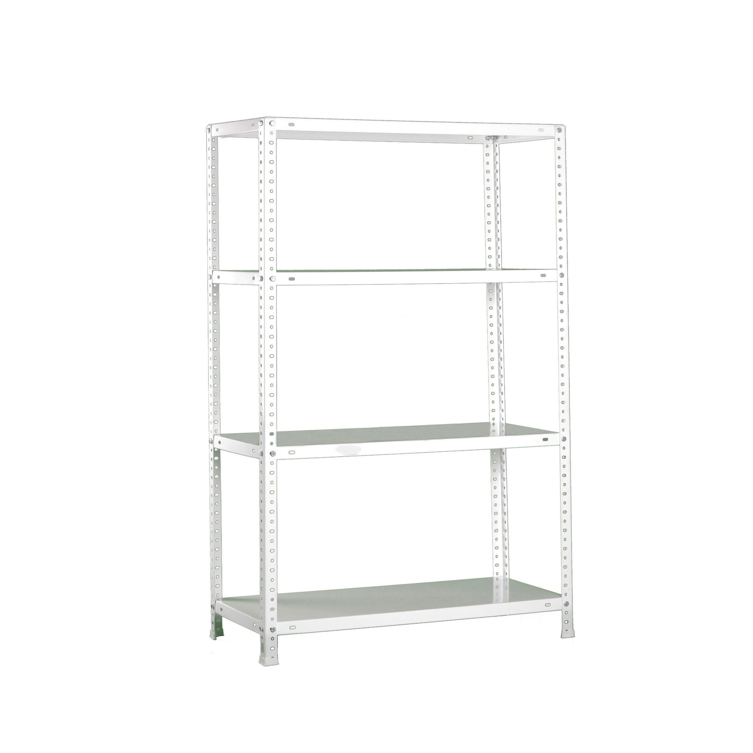 SCHRAUBREGAL PANDA MID | HxBxT 150x80x30cm | Fachlast 100kg | Weiß - Weiß, Metall (80/150/30cm) - PROREGAL