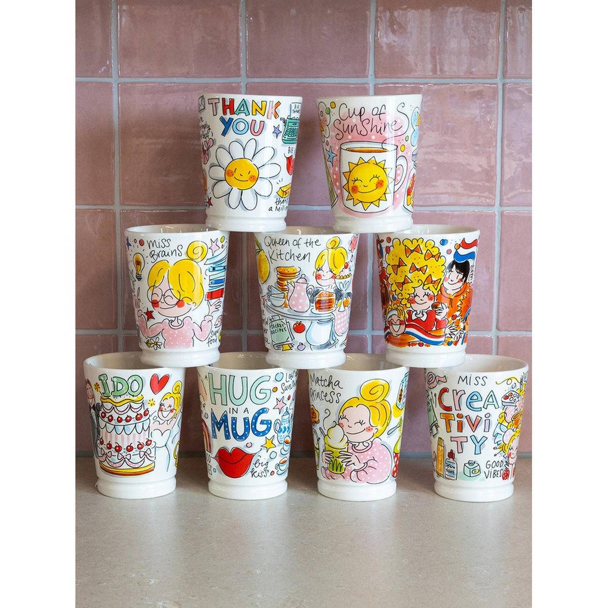 MAZAGRAN-BECHER Cup Of Sunshine in Bunt - 500 ml - Multicolor, Keramik (0.5L) - Blond Amsterdam
