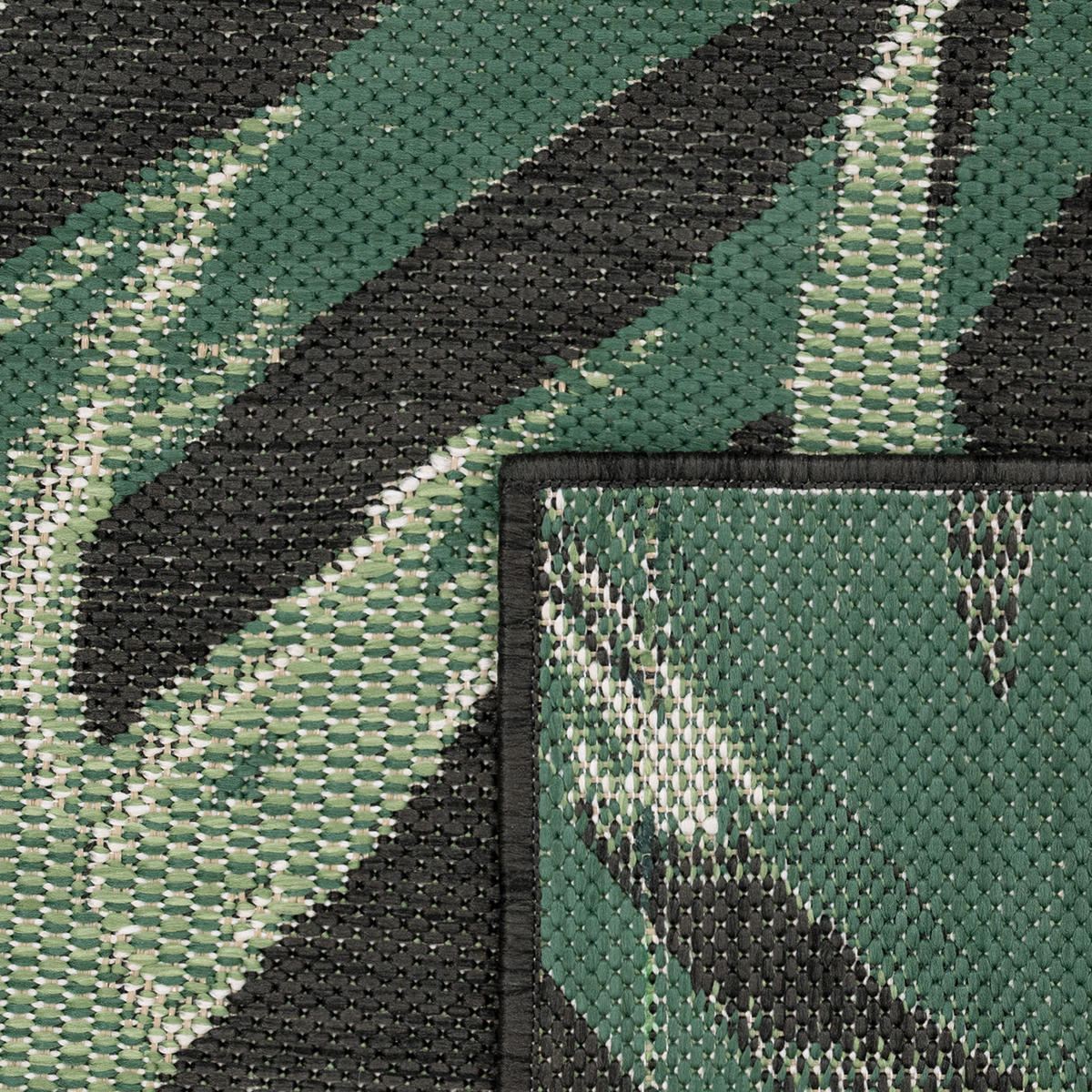 OUTDOORTEPPICH 160/160 cm Ostende 552 - Schwarz, Textil (160/160cm) - Paco Home