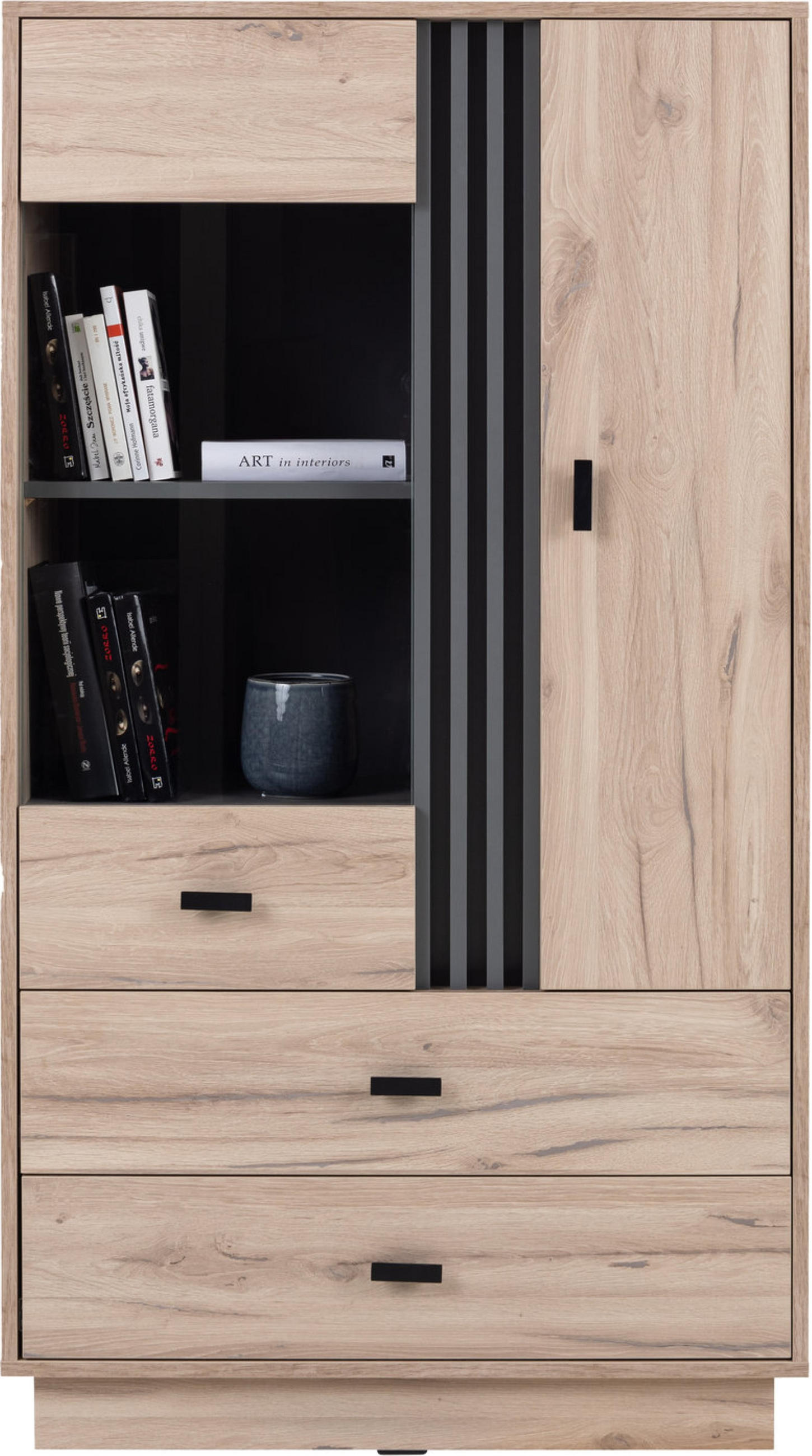 BÜCHERREGALE PUNTO 80 / 145 / 40 cm Eichefarben - Eichefarben, Holzwerkstoff (80/145/40cm) - MASSENO
