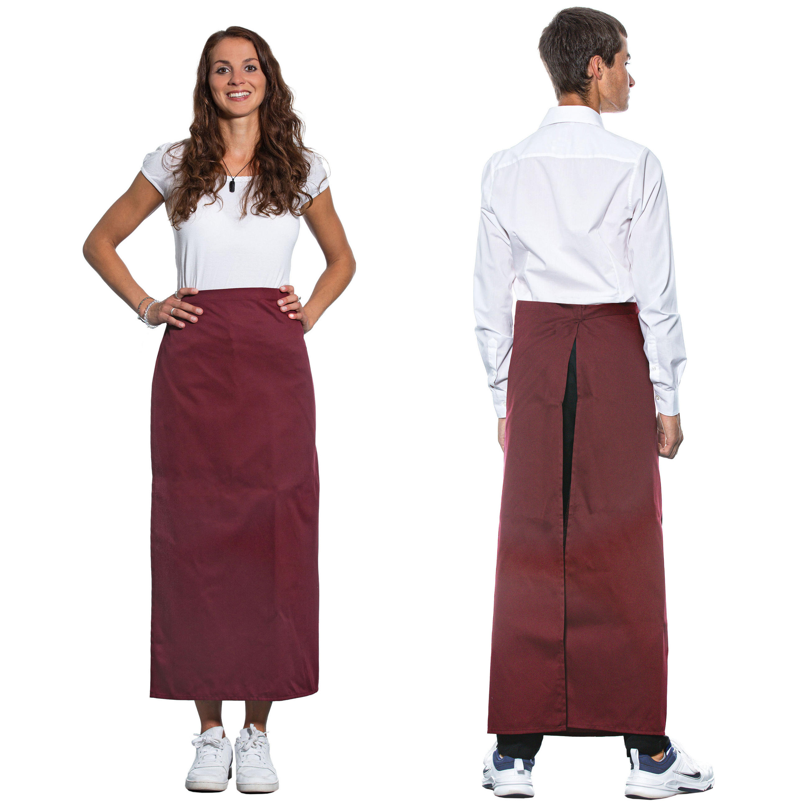 SCHÜRZE , Einheitsgröße, 65% Polyester, 35% Baumwolle, Rot - Bordeaux, Textil (95/100cm) - Zollner