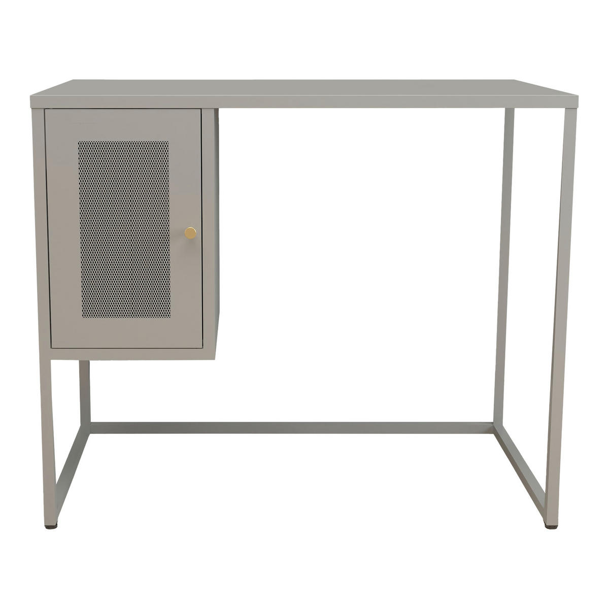 SCHREIBTISCH Sund - Grau, Metall (50/100/75cm) - [en.casa]