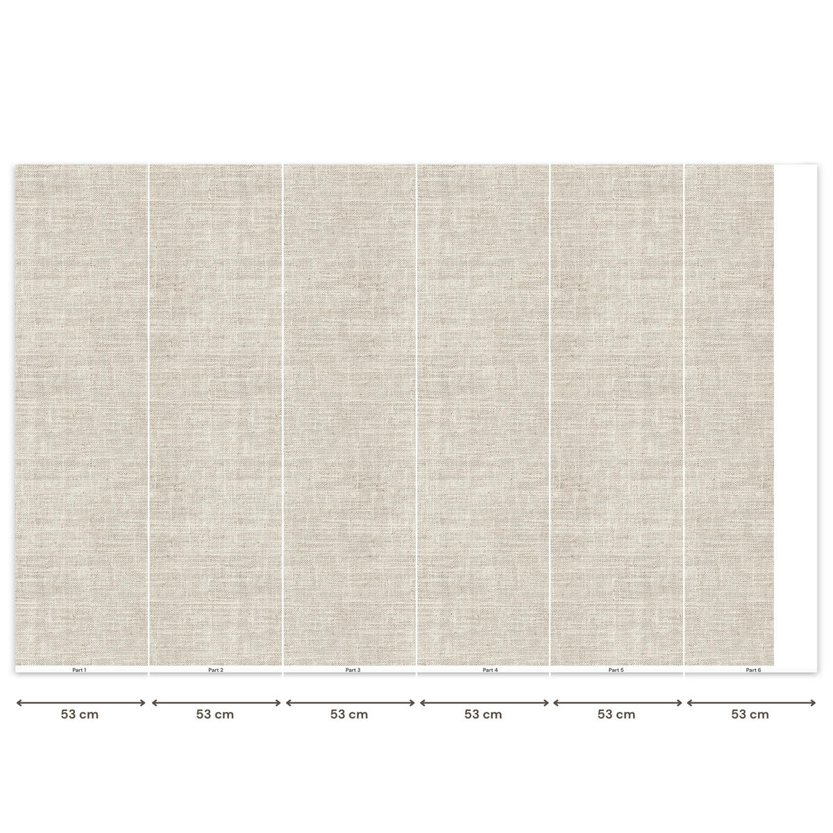 TAPETE - Leinen - Textur - Beige - 300x200 cm - Creme, Papier (300/200cm) - OnlyWow