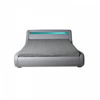 BETT WAVE 160x200 LEDS integriert + 1 Bettkasten / Grau - Grau, Holzwerkstoff - Weber Industries