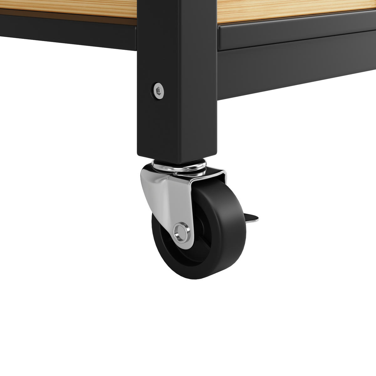 KÜCHENINSEL 120x73x90cm Schwarz mit Klapptisch & Ausziehkorb - Schwarz, Holzwerkstoff (120/90/73cm) - Modfu