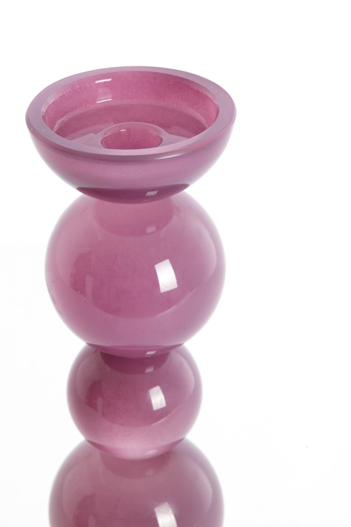 KERZENHALTER Itinga Lila 9.5/9.5/34 cm - Lila, Glas (9.5/34/9.5cm) - Light & Living