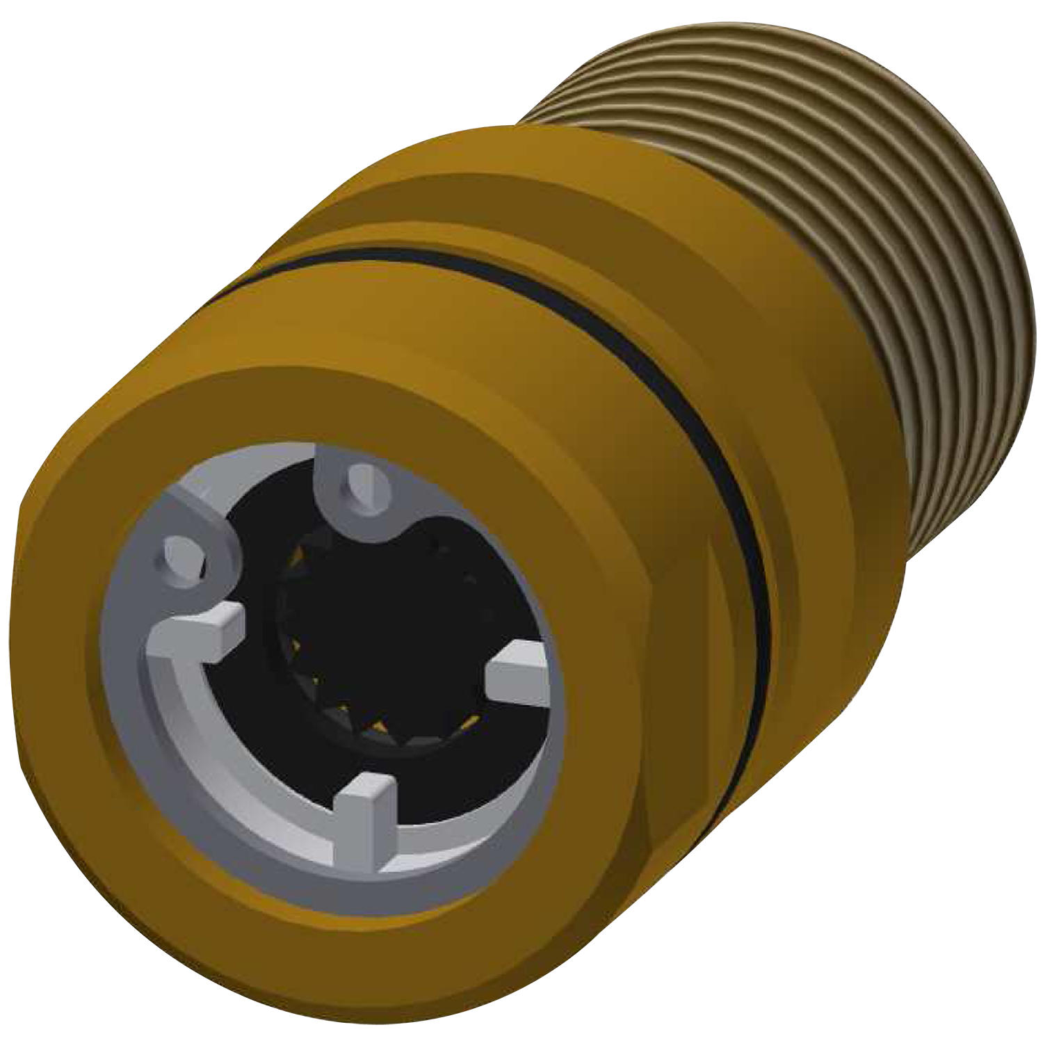 ANSCHLUSSSTUTZEN DN15 AQUAJET-Slimline 9,0 l/min 48 mm 2030058667 - Edelstahlfarben, Metall (10/3/6cm) - KWC