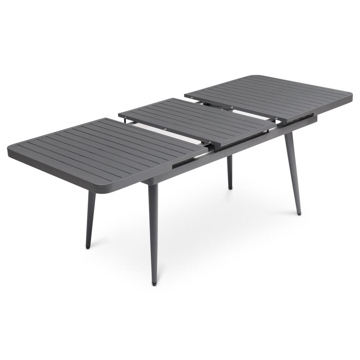 GARTENMÖBEL SET SUNNY 7er Set grau, schwarz - Grau, Metall - IDIMEX