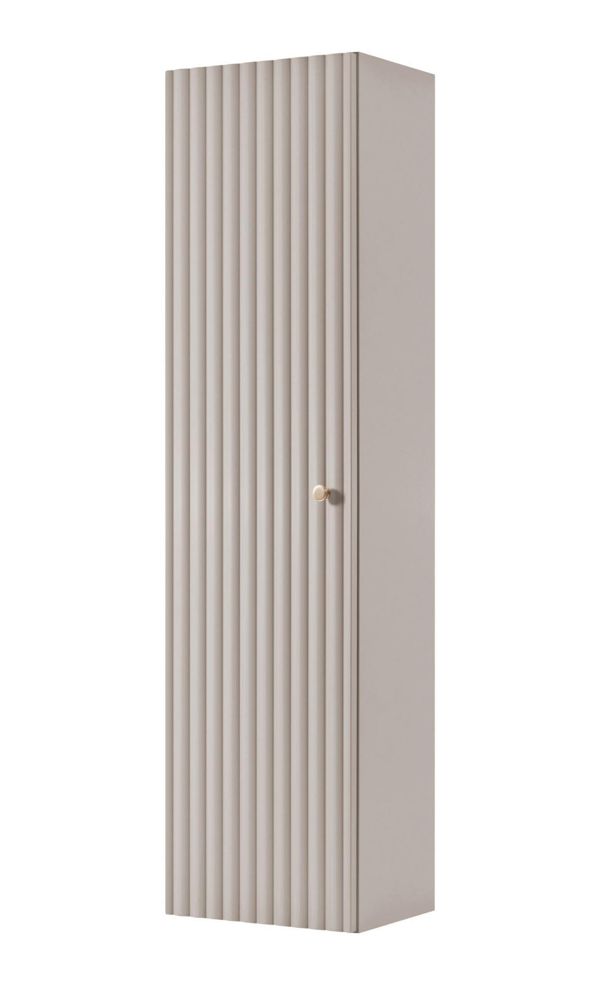 HOCHSCHRANK BELLO hängend geriffelt Kaschmir matt 35/136/27 cm - Kaschmir, Holzwerkstoff/Metall (35/136/27.2cm) - Rodan