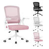 BÜROSTUHL Weiß-Rahmen Pink ergonomisch mit atmungsaktiver Rückenlehne - Pink, Metall (22.5/53/54.2cm) - Rattrix