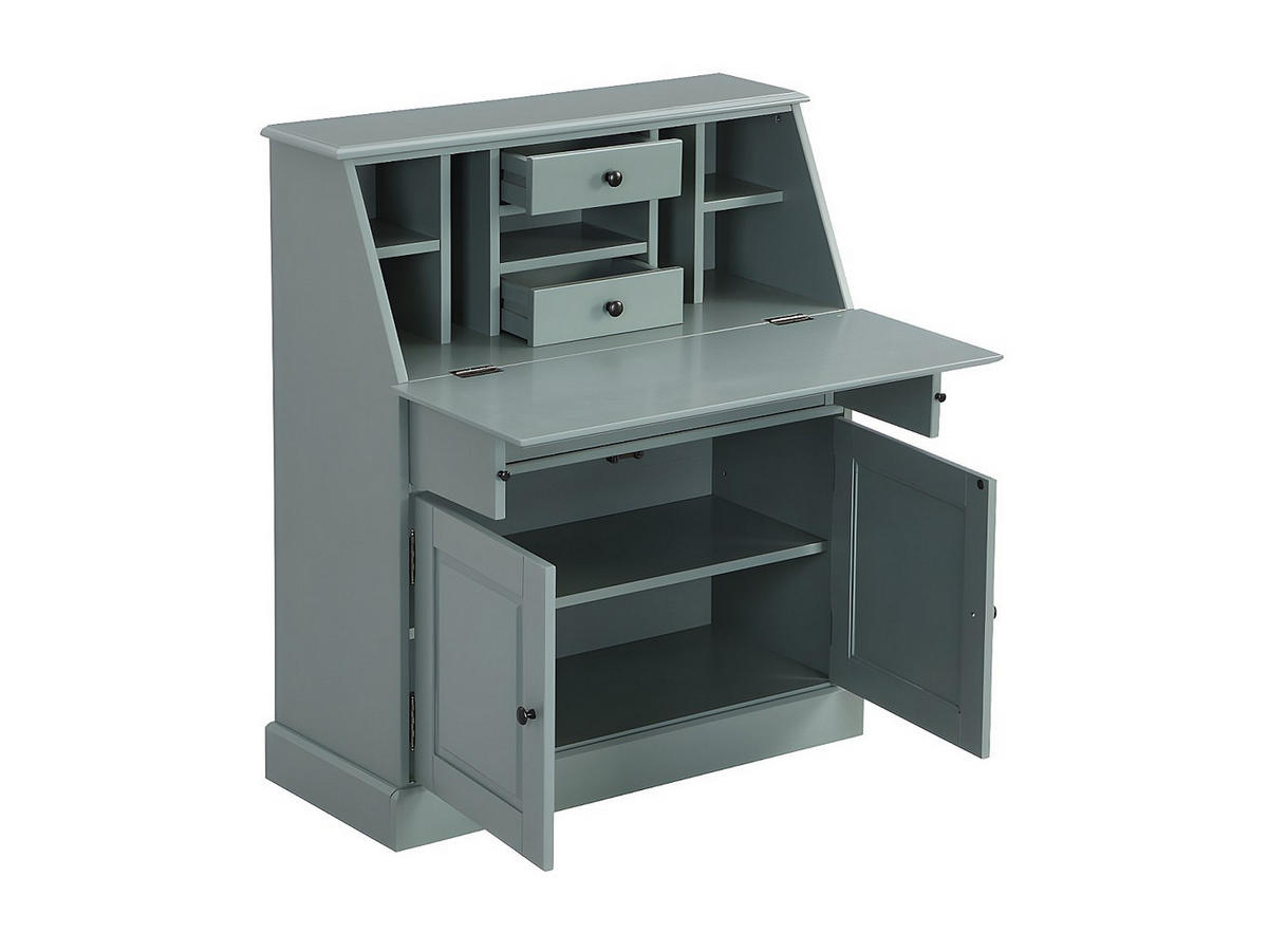 SEKRETÄR - MDF & Kiefernholz - Mandelgrün - CLEORE - Grün, Holz (40/93/110.8cm) - Vente-Unique