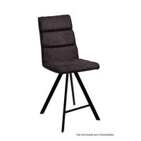 THEKENSTUHL drehbar (6er-Set) Devinne 47x109x60 Schwarz/Espresso - Dunkelbraun/Schwarz, Kunststoff (60/109/47cm) - 58aufmkessel
