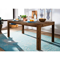 ESSTISCH Sheesham 120x60x76 rot-braun gebeizt TORONTO #156 - Dunkelbraun, Holz (120/60/76cm) - Massivmoebel24