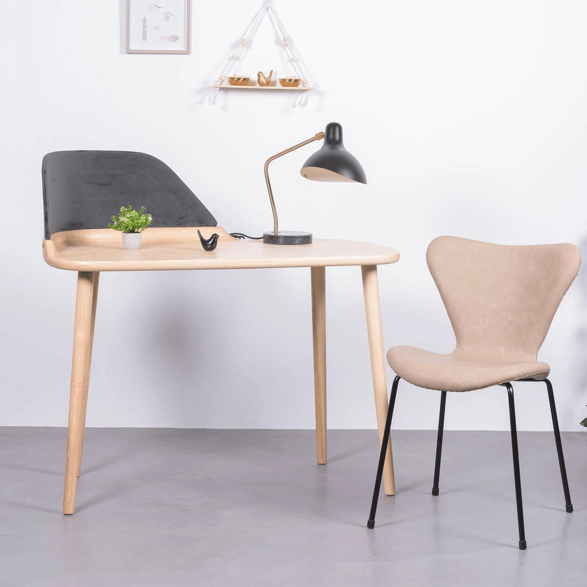 SCHREIBTISCH Rechteckig Eschefarben 56/109/75 cm - Eschefarben, Holz (56/109/75cm) - Nest Dream
