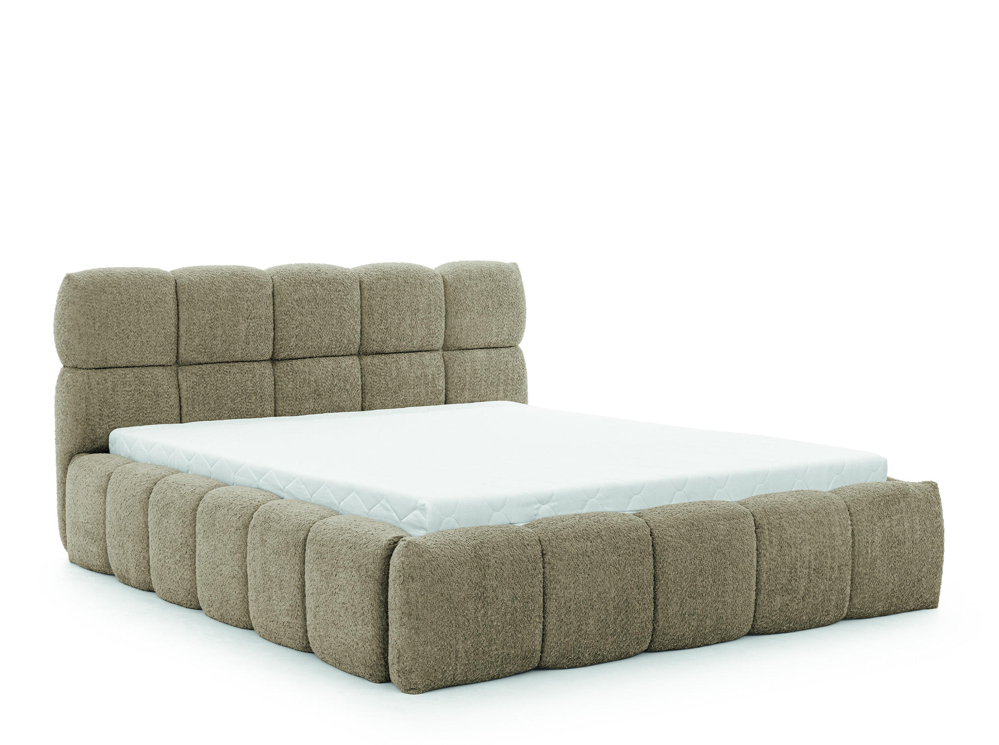 AN Furniture Store Polsterbett Taupe 120x200 cm