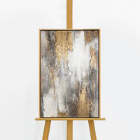 GEMÄLDE Sanfter Zeitfluss Schattenfugenrahmen Gold 60x40 cm - Goldfarben, Holz (60/40cm) - YS-art gallery