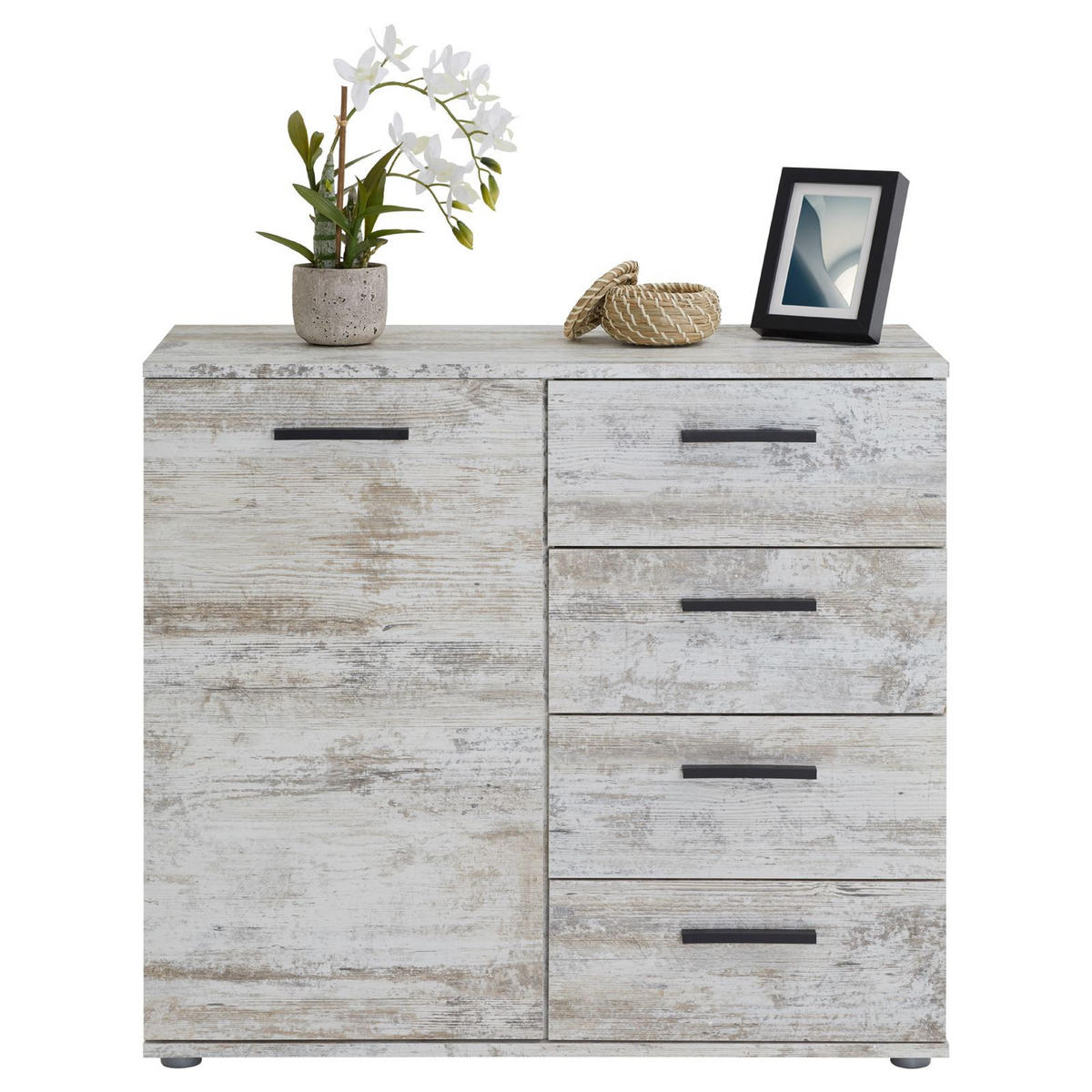 KOMMODE CHICAGO - Dunkelbraun, Holzwerkstoff (91/82/40cm) - CARO-Möbel