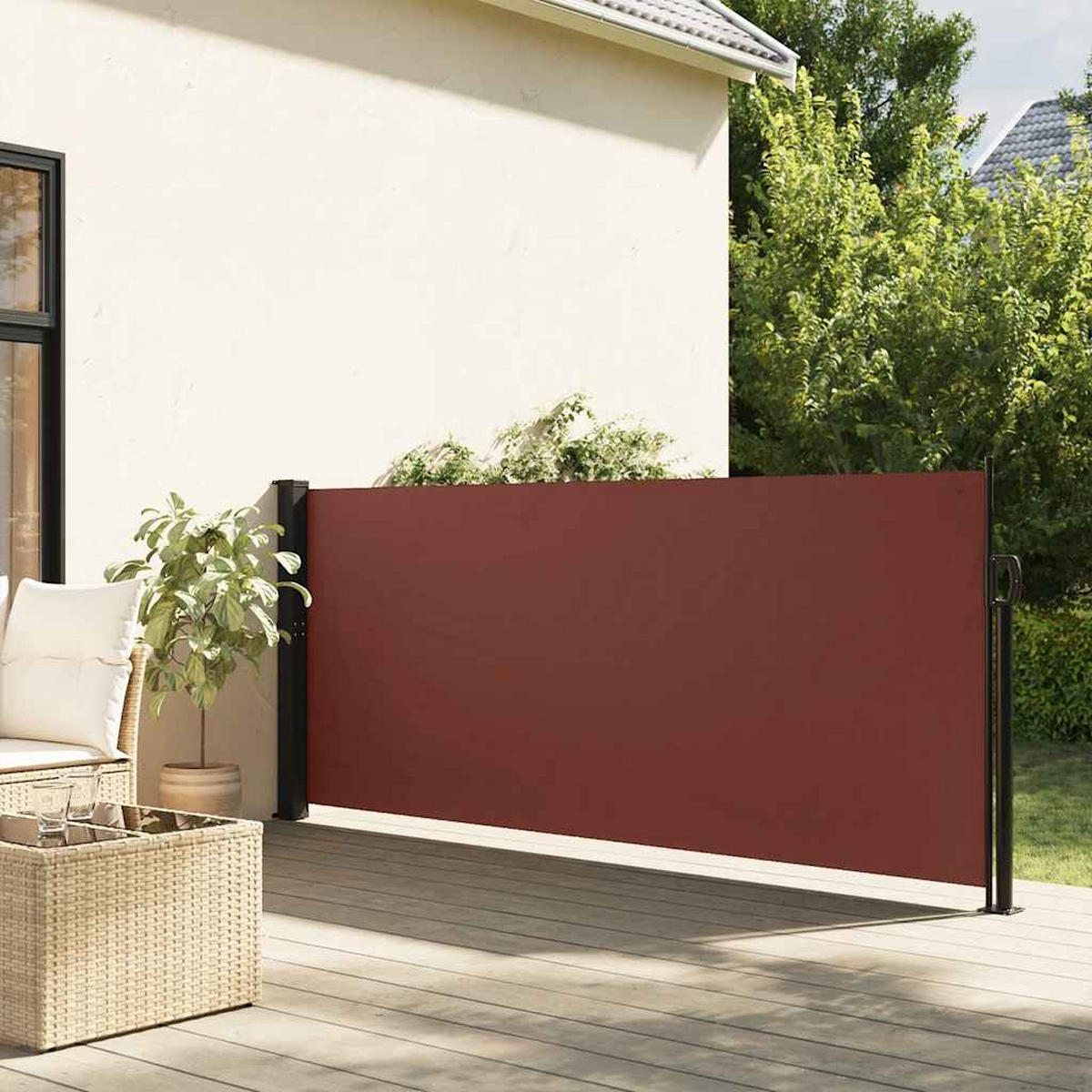 SEITENMARKISE Ausziehbar Braun 120x600 cm - Braun, Textil (600/120/600cm) - furnicato