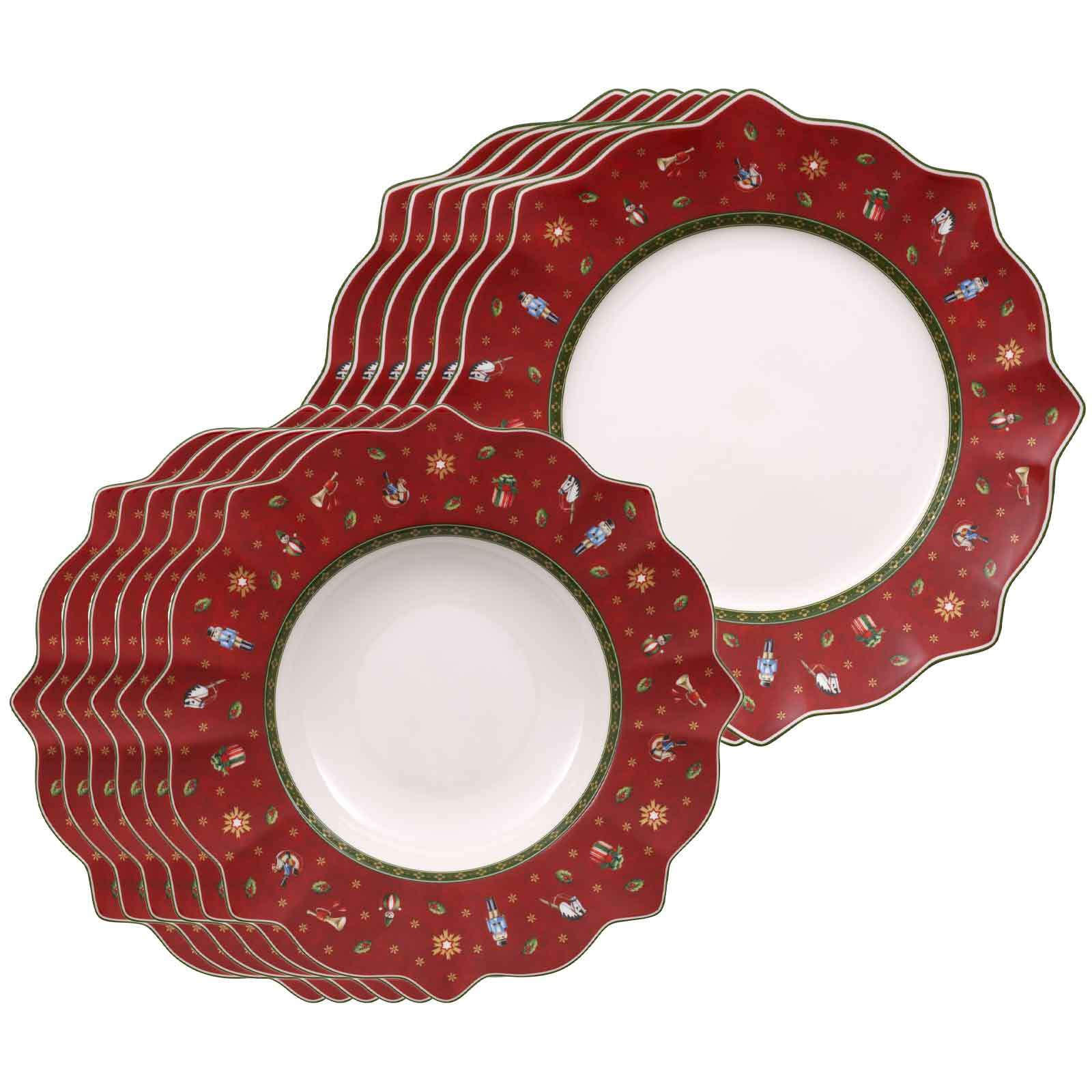 TAFELSERVICE Toy's Delight rot 12er Set - Rot, Keramik (1/1/1cm) - Villeroy & Boch