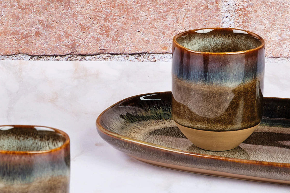 TASSEN Genesis 80ml - 6er-Set - Basalt - Braun, Keramik (0.08L) - Björn