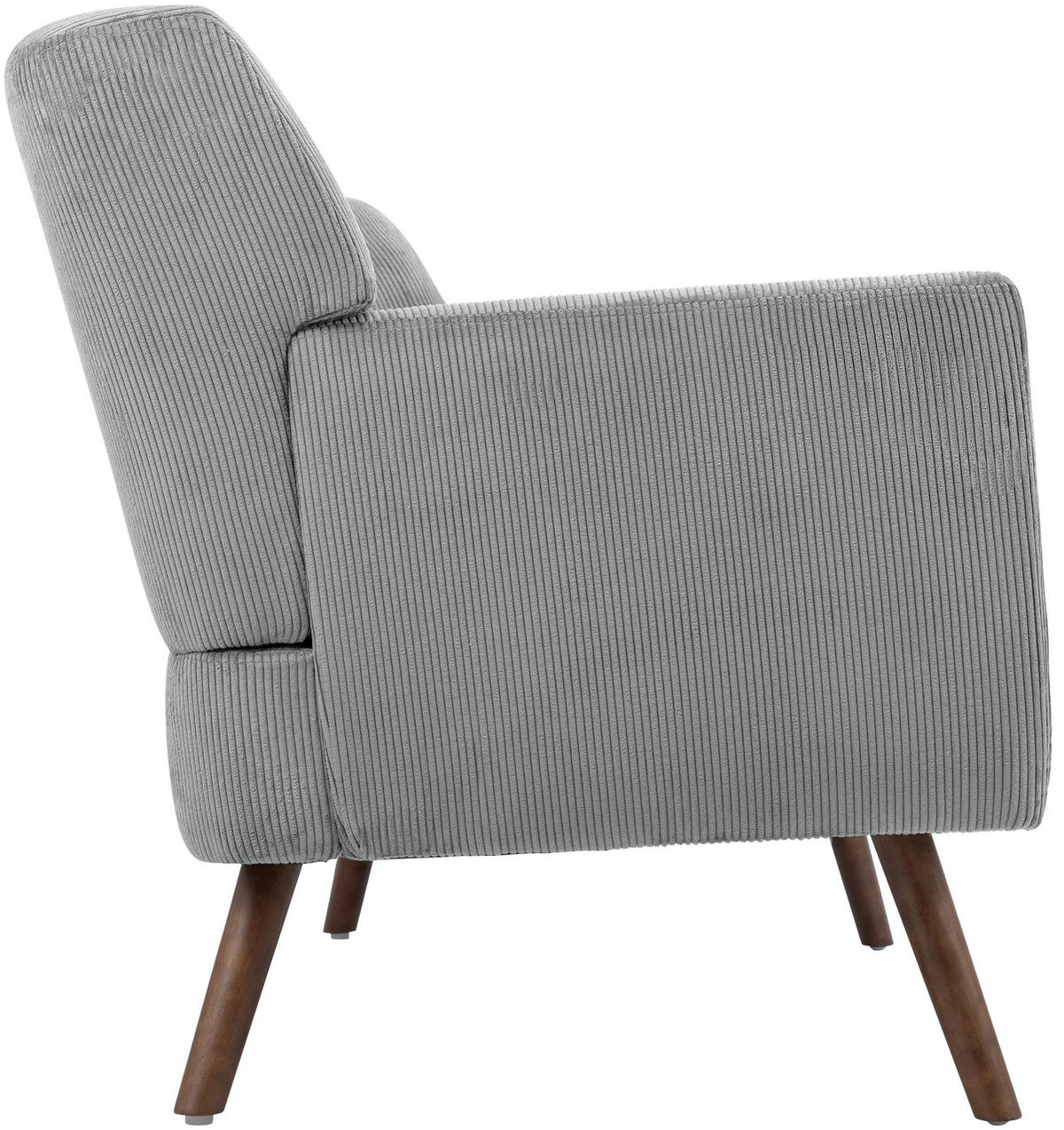 SOFA Arne Cord 2-Sitzer 120x74x81cm Cord Grau Couch - Grau, Kunststoff (120/81/74cm) - DELUKE