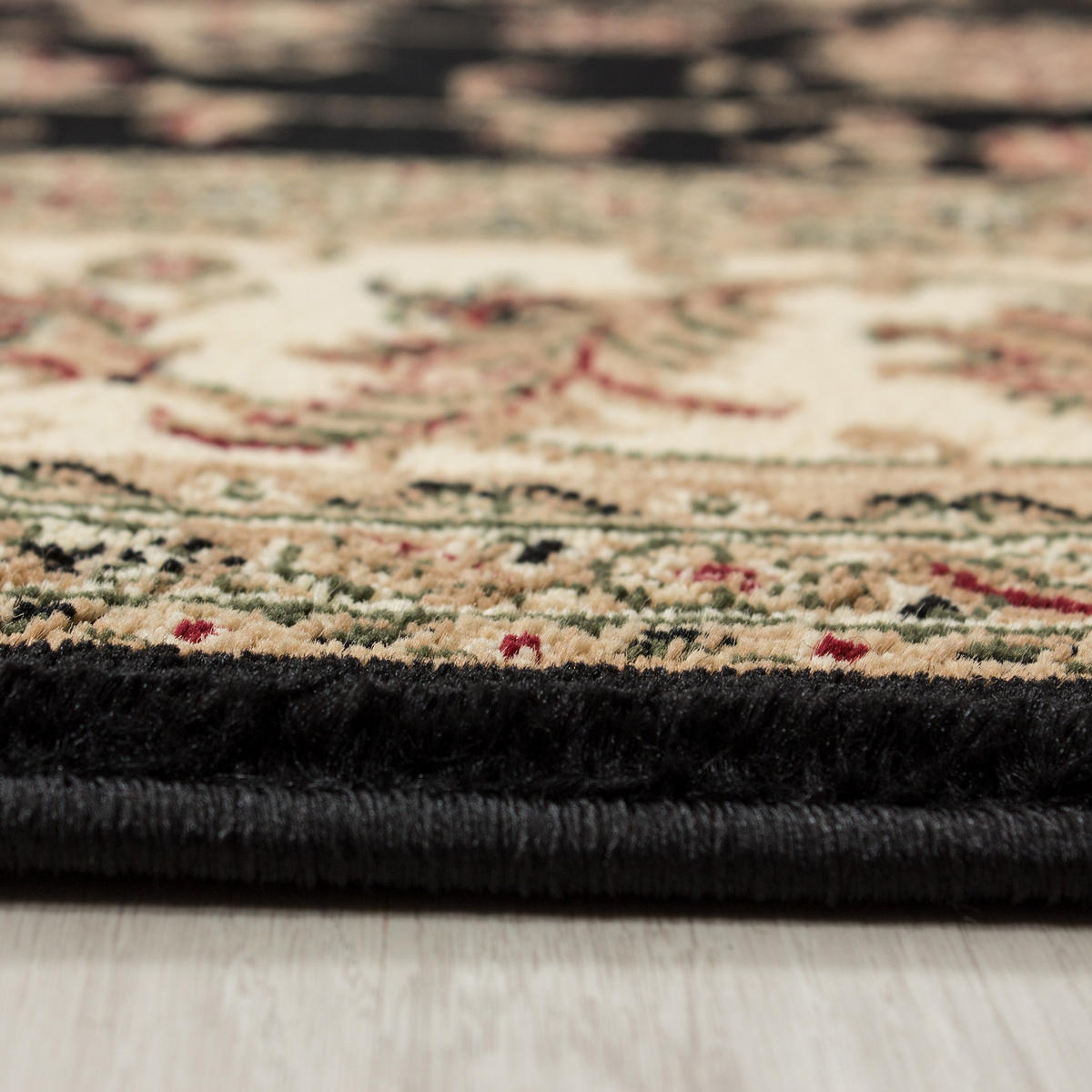 TEPPICH Orient Kurzflor klassisch Polypropylen Wohnzimmer Schwarz Läufer 80x150 - Schwarz, Textil (80/150cm) - KADIMA DESIGN