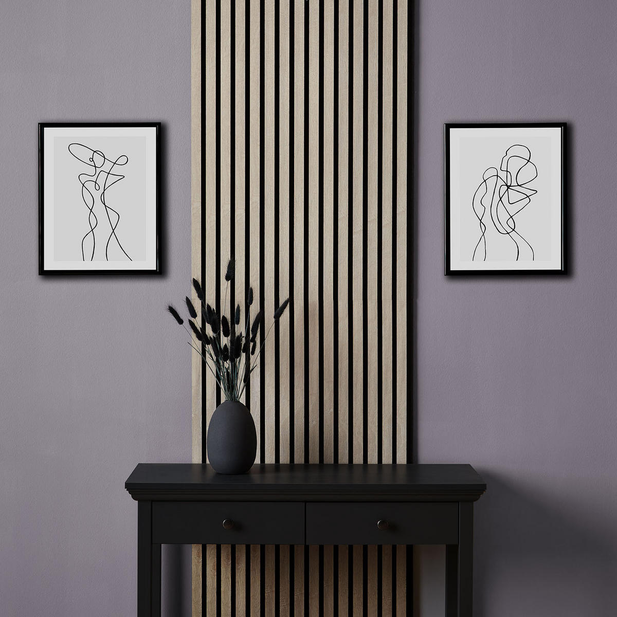 AKUSTIKPANEEL 60/60 cm 1 Stück Grau - Grau, Holz (60/60/2cm) - Homestyle4u